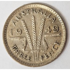 AUSTRALIA 1949 . THREEPENCE